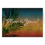 Tropical Sunset Palm Fronds Thank You Notes cards