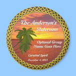 Tropical Sunset Personalized Door Marker magnets