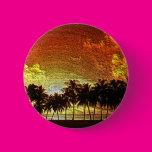 Tropical Sunset Pinback Button