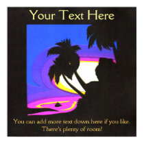 Tropical Sunset Poster posters by Customizables Tropical Sunset Poster posters