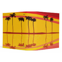 tropical sunset reflections notebook binders