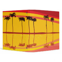 tropical sunset reflections notebook binders