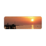 Tropical sunset return address labels