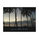 tropical sunset save the date postcard by rubymonkey tropical sunset save the date postcard