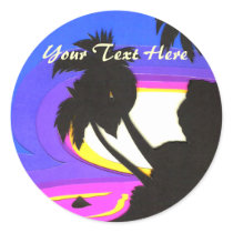 Tropical Sunset Stickers by Customizables Tropical Sunset Stickers