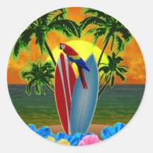 Tropical Sunset Stickers