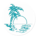 Tropical Sunset Wedding stickers by TheBridalShop Tropical Sunset Wedding stickers