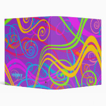 TROPICAL SWIRLS VINYL BINDERS