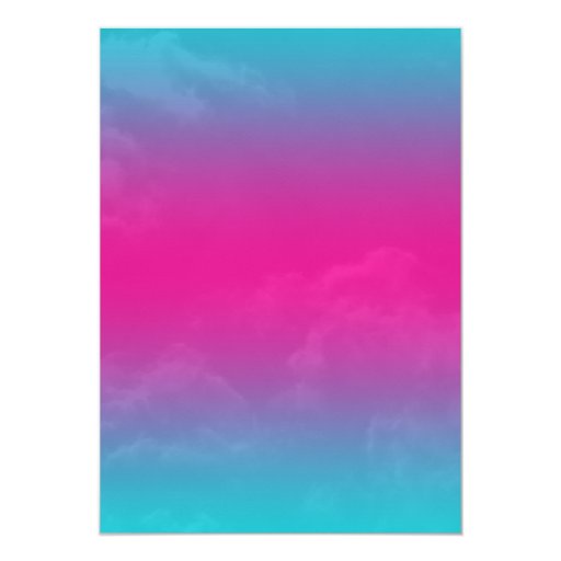 Tropical Teal Pink Sweet 16 Birthday Custom Announcement