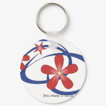 Tropical Theme 4th of July keychains