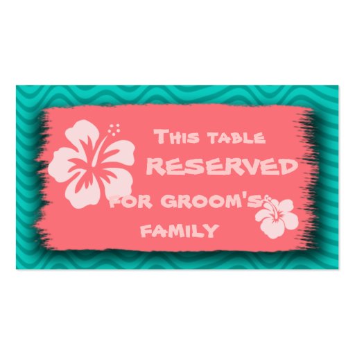 Tropical Themed Business Size Cards Business Card (front side)