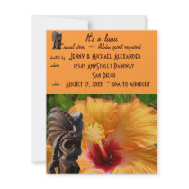 Tropical Tiki Luau Party Custom Invites