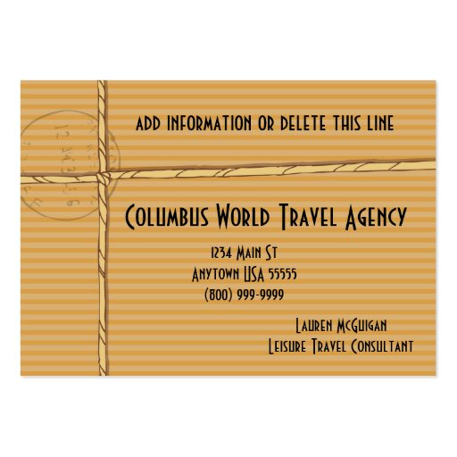 Tropical Travel Agency Business Cards