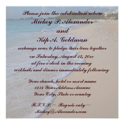 Tropical Turquoise Sea and Sandy Beach Invitation