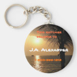Tropical Twilight Sunset Key Chain