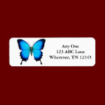 Tropical Ulysses Butterfly Label labels