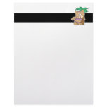 tropical vacation teddy bear girl cutie letterhead