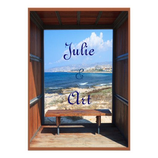 Tropical View Wedding Custom Invite