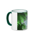 Tropical Waterfall Dragons Mug by heavyartilleryrpg Tropical Waterfall Dragons Mug