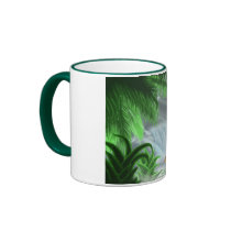 Tropical Waterfall Dragons Mug by heavyartilleryrpg Tropical Waterfall Dragons Mug