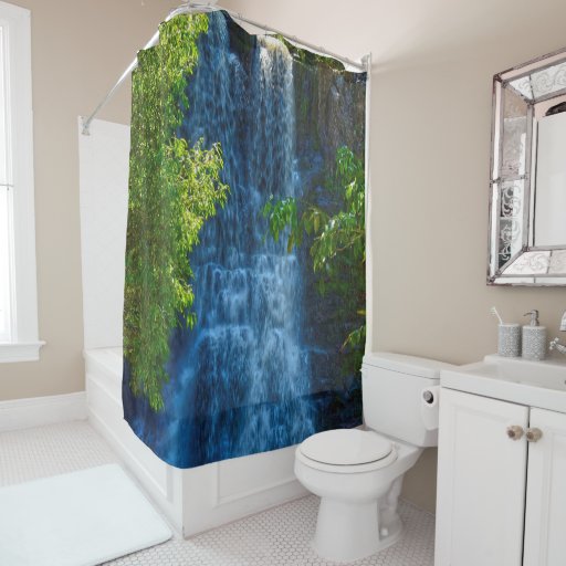 tropical waterfall paradise shower curtain Zazzle