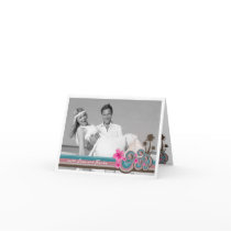 Tropical Waves & Pink Hibiscus Thank You Card
