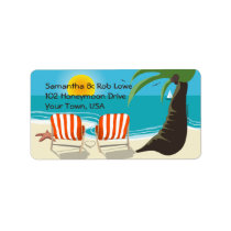 Tropical Wedding Address Label