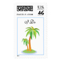 Tropical Wedding Invitation postage