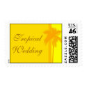 Tropical Wedding Invitation stamp