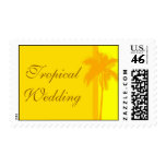 Tropical Wedding Invitation Postage