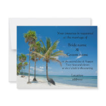 Tropical Wedding Invitations or beach party
