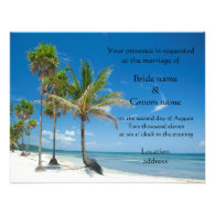Tropical Wedding Invitations or beach party