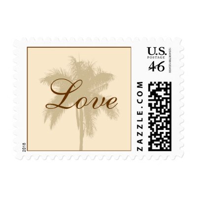 Tropical Wedding Love Postage Stamp by TDSwhite