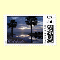 Tropical Wedding Postage postage