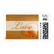 Tropical Wedding Postage Stamp stamp