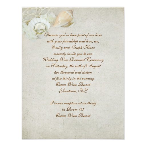 Tropical Wedding Vow Renewal Personalized Invite