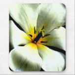 Tropical White Flower Mousepad mousepads