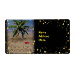 Tropical X-mas Shipping Label