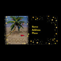 Tropical X-mas labels