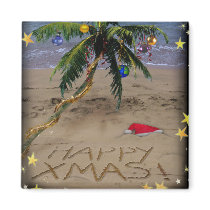 Tropical X-mas Refrigerator Magnets