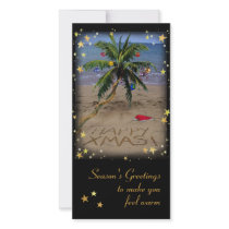 Tropical X-mas Customized Photo Card