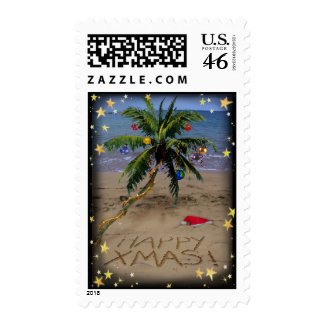 Tropical X-mas stamp