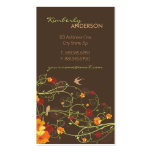 Tropical Yellow Hibiscus Floral Swirls Swallows business cards