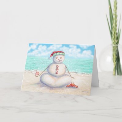 Tropical Yoga Christmas Card