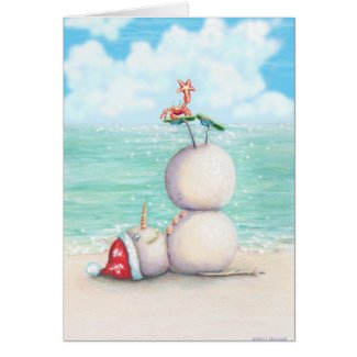 Tropical Yoga Christmas Card