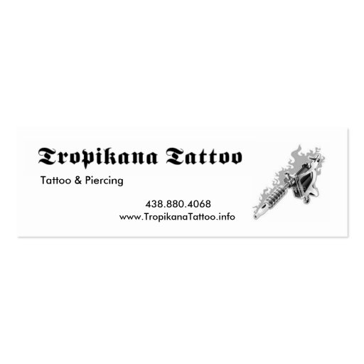 Tropikana Tattoo Business Card Templates (front side)