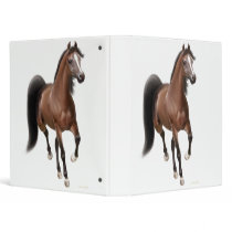 Trotting Arabian Horse Avery Binder by twopurringcats Trotting Arabian Horse Avery Binder