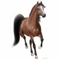 Trotting Arabian Horse Ornament photo sculptures by twopurringcats Trotting Arabian Horse Ornament photo sculptures
