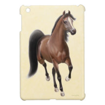 Trotting Bay Arabian Horse iPad Mini Case
