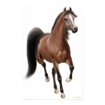 Trotting Bay Horse Poster posters by twopurringcats Trotting Bay Horse Poster posters